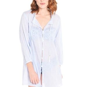 Tommy Bahama Striped Gauze Button Down Tunic